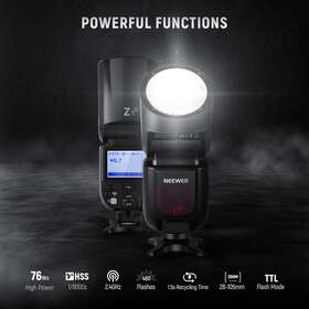 10101959 Neewer 76ws 2.4g Z1-n Ttl Round Head Speedlite Flash Kit For Nikon Camera
