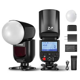 10104020 Neewer Z1-c Ttl Round Head Flash Speedlite With Magnetic Dome Diffuser