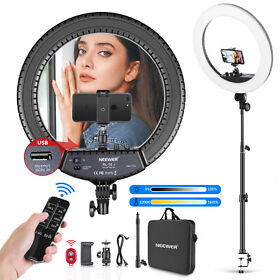 10098689 Neewer 2.4g Wireless Remote 18inch 55w Led Ring Light With Tabletop Stand