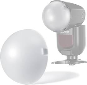 Neewer 744110527407 Magnetic Dome Diffuser For Round Head Speedlite Flash Magnetically Attac