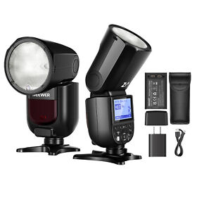 10100716 Neewer Z1-c Ttl Round Head Flash Speedlite 76ws For Canon Dslr Cameras