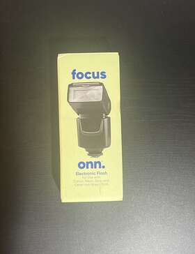 100012671 Onn Electronic Camera Flash For Dslr Cameras Canon Nikon Sony And Hot Shoe Dslrs