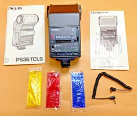 P-536tcls Philips P536tcls Vintage Electronic Flash 1980s With 3 Color Filters And Manual
