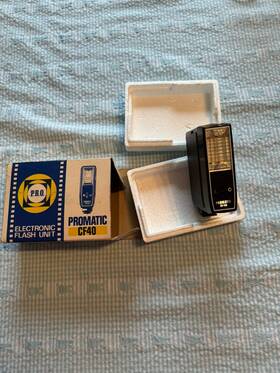 Cf40 Promatic Vintage Electronic Flash Unit P.r.o. Japan Original Box Retro Tech