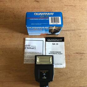 Qa25 Quantaray Automatic Camera Flash Computerized Hot Shoe Guide No. 60