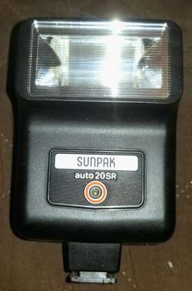 20sr Sunpak Auto 20 Sr Shoe Mount Flash With For Old Vintage Slr Camera