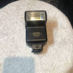 2223-2354 Sunpak Vtg Auto 222 Thyristor Camera Flash With Clean Battery Housing And Tested