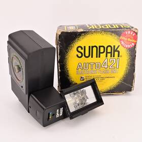 650-421 Sunpak Auto 421 Electronic Camera Flash- Cold Shoe Mount With Cord - Working