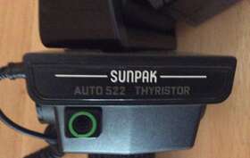 80200906 Sunpak Pre Owned Auto 522 Thyristor Handle Mount Flash Untested Parts Or Repair