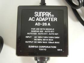 Ad-26a Sunpak Ad-26 Ac Power Adapter For 522/544/555/511/611 - Tested
