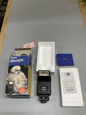 Auto30dx Sunpak Untested Auto 30dx Flash In Box Bp48 Auto30dx Sunpak Untested Auto 30dx Flash In Box Bp48