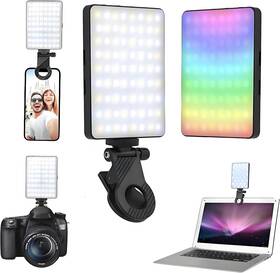 M140-rgb Tripodtree Cold Shoe Selfie Light 138 Led Cri 95 2000mah Portable 3