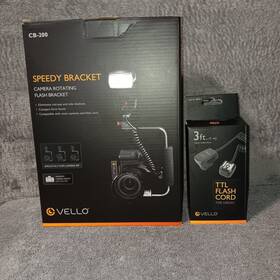Ocs-nk3 Vello Ttl Flash Cord And Cb-200 Speedy Camera Rotating Bracket