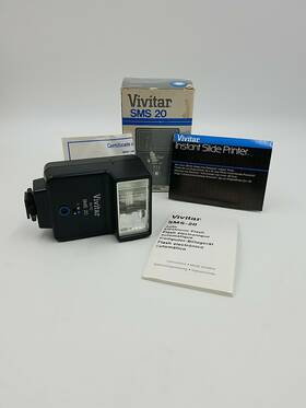 0823096 Vivitar Sms 20 Auto Electronic Flash Vintage Camera Accessory Complete Tested
