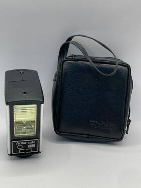 183-ubc Vivitar Auto Camera 252 Flash With Black Case Made In Korea Accessories