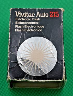 1924817 Vivitar Vintage Auto 215 Electronic Shoe Mount Flash With Original Pc Sync Cable