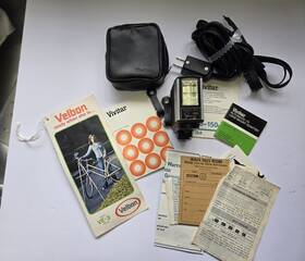 Camera-0158 Vivitar Vtg Auto 252 Sync Flash Film Camera Bundle Untested-sold As Is