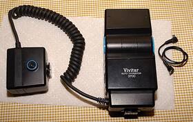K1000 Vivitar Dsc-1 3700 Electronic Flash With Cord For Pentax Nikon Fm Film Slr