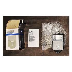 Sms-20 Vivitar Sms 20 Auto Thyristor Shoe Mount Film R Digital Camera Flash New Nos Fs