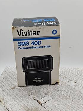 Sms-40d Vivitar Sms 40d Zoom Thyristor Dedicated Electronic Flash Euc With Box And Papers