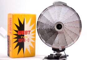 Super-0 West Rare Vintage Miracle Power Camera Flash With Built-in Pc Cord Box