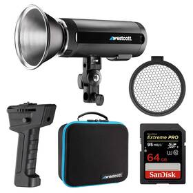 Fj200 Westcott 810114281185 Round Head Pocket Strobe Light With 64gb Memory Card For 4k Video And P