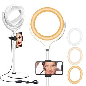 Yarrashop B0c36cy1cw 8 Inch Desk Ring Light Stand Adjustable Computer Circle For