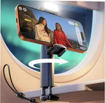Lisen Airplane Phone Mount With Led Light - Travel Holder For Tray Table New. Fixed Price $14.77.