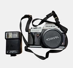 Vintage Yashica FX-103 Program 35MM Slr Camera With CS-20Z Auto Flash Retro. Fixed Price $37.49.