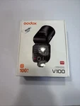 Godox V100 100W On-camera Flash For Nikon With 2.3-INCH Full-color Touchscreen. Fixed Price $299.00.