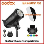Godox SK400IIV Strobe Studio Flash With 60*90CM Softbox+barndoor+color Gels Kit. Fixed Price $181.83.