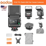 Godox IT32 Ttl Camera Flash For Canon + X5C Trigger Magnetic Hot Shoe. Fixed Price $98.90.