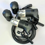 Speedotron 202VF 2400WS Strobe Heads W/ 7 Reflectors, Rings And Cables.. Fixed Price $350.00.