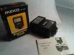 Meko Electronic Camera Flash Mh 555 Hot Shoe Guide 27(ASA 25) 16 100M). Fixed Price $15.50.