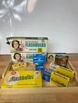 Vintage Flashbulb & Film Lot Sylvania Press 25 M2B M3 Flashcubes Expired 35MM. Fixed Price $44.99.