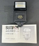 Vintage Sunpak Auto 433D Shoe Mount Thyristor Swivel & Tilt Flash With Manual. Fixed Price $18.99.