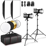 Neewer 400W Pro Flash Kit Pack With 24G Trigger Softbox Stand 5 In 1 Reflector. Fixed Price $417.99.