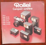Rollei Electronic Flashes Brochure, 12 Pages, 1974, 10-0063/03/157098. Fixed Price $15.00.