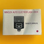 Minolta Auto Electroflash 200X Owner's Manual. Fixed Price $6.55.