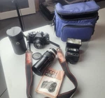 Ricoh KR-10 35MM Slr Camera W/ 35-70MM + Hoya 200MM F/3.5 Lens Flash. Fixed Price $72.38.