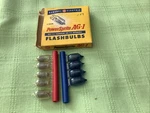 AG1 Flash Bulbs #9 Qty 4 Blue 5 Plain. Fixed Price $5.00.