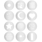 12PCS/SET Round Gobo KIT,2.3" Metal Plate With Hollow Patterns For Optical Co.... Fixed Price $62.01.