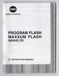 Konica Minolta Maxxum / Program Flash 5600HS (d) Instruction Manual English. Fixed Price $20.99.