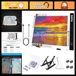 Dimmable Led Light Pad For Diamond Art Painting - A4 Board Kit With Stand. Fixed Price $27.99.