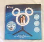 Disney Mickey Mouse Head Shaped Led Large Ring Light With Tripod & Phone Holder. Fixed Price $22.99.