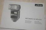 Metz Mecablitz 54 MZ4 4I Instruction Manual Guide Book Genuine Original. Fixed Price $29.99.
