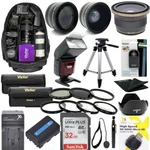 Sony Alpha A6300 Pro Hd 32GB Kit LENSES-FLASH-BACKPACK-60" Tripod-filters 40.5MM. Fixed Price $239.36.
