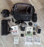 Canon Eos Rebel XT-2 LENSES+CASES-2 BATTERIES-CHARGER-BAG-2GB Memory-total Kit. Fixed Price $197.00.