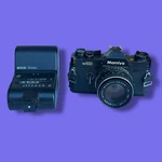 Mamiya NC1000 35MM Film Camera W/ Osram Bcs 25 Studio Flash *both Untested. Fixed Price $76.49.
