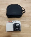 Minox TC-35 Original Flash Storage Bag Case And Owner's Manual. Fixed Price $9.50.
